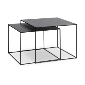 Sammie metalen bijzettafels zwart - set van 2
