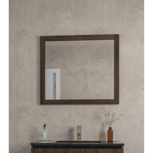 Saniclass Holz Base Spiegel - 80x70cm - donker eiken SW773968