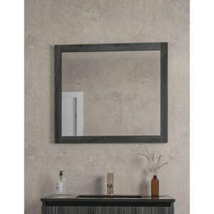 Saniclass Holz Base Spiegel - 80x70cm - zwartbruin SW773969