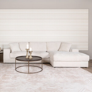 Richmond 2,5-zits Loungebank 'Santos' Rechts, Chenille, kleur Beige