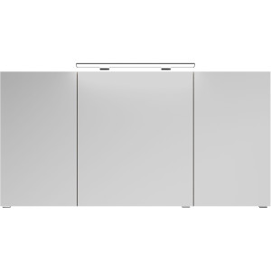 Saphir Badkamerspiegelkast Serie 4010 badkamer spiegelkast incl. LED-opbouwlamp Badkast 140 cm breed, 3 deuren, 6 glazen legplanken, incl. deurdemper