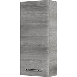 Saphir Hangend kastje Quickset wand-badkast 30 cm breed met 1 deur en 2 glazen legplanken Badkamer-hangend kastje inclusief deurdemper, grepen in glanzend chroom