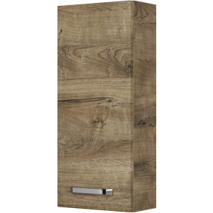 Saphir Hangkast Serie 4010 wand-badkamerkast 30 cm breed met 1 deur, 2 glazen planken