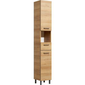 Saphir Hoge kast Quickset 919 Badkamer hoge kast incl. deurdemper, grepen in grijs