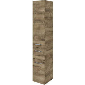 Saphir Hoge kast Serie 4010 badkamerkast 30 cm breed, met 2 deuren en 1 lade