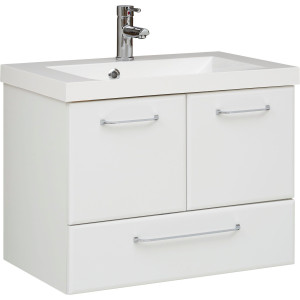 Saphir Wastafelonderkast Quickset Wastafelmeubel, grepen glanzend chroom, inclusief deurdemper, 2 deuren, 1 lade