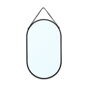 Sarah ovale wandspiegel zwart - 35 x 60 cm