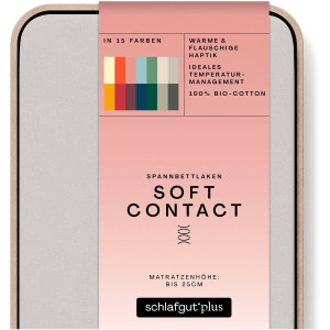 Schlafgut Hoeslaken Soft Contact 100% bio katoen (1 stuk)