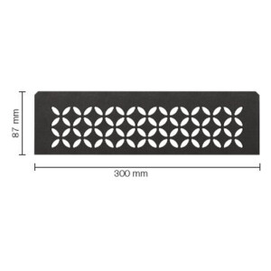 Schluter Shelf-N-S1 planchet - 30x8.7x0.5cm - inbouw - Rechthoek - Perforatie: Floral - gecoat donker antraciet sns1d5tsda