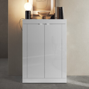 Schoenenkast Basic 78x113 cm hoogglans wit