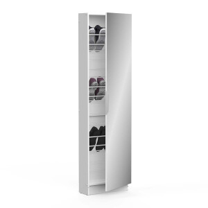 Schoenenkast Ibiza met spiegel wit