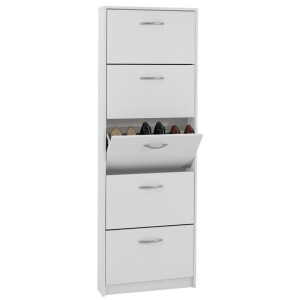 Schoenenkast Step 168 cm hoog in wit