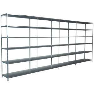 SCHULTE Regalwelt Stellingkast Montagesysteem basis- en 3x aanbouwkasten Metaal verzinkt, 2300x3800x500 mm, 24 planken