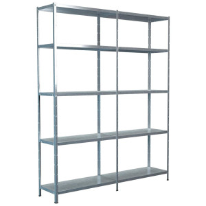 SCHULTE Regalwelt Stellingkast Montagesysteem basis- en aanbouwrek Metaal verzinkt, 2000x1600x350 mm, 10 planken