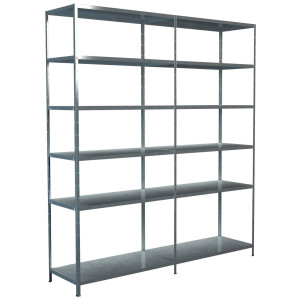 SCHULTE Regalwelt Stellingkast Montagesysteem basis- en aanbouwrek Metaal verzinkt, 2300x2000x500 mm, 12 planken