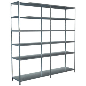 SCHULTE Regalwelt Stellingkast Montagesysteem basis- en aanbouwrek Metaal verzinkt, 2300x2200x500 mm, 12 planken