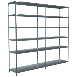 SCHULTE Regalwelt Stellingkast Montagesysteem basis- en aanbouwrek Metaal verzinkt, 2300x2400x500 mm, 12 planken