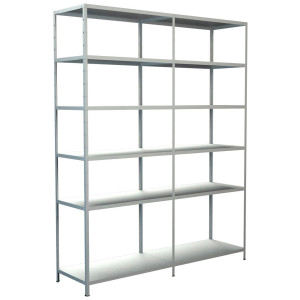 SCHULTE Regalwelt Stellingkast Montagesysteem basis- en aanbouwrek Metaal wit, 2300x1800x500 mm, 12 planken