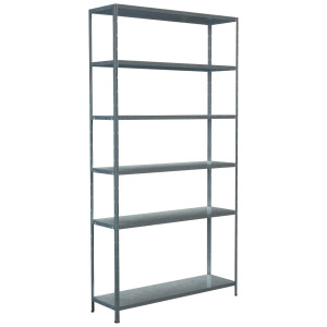 SCHULTE Regalwelt Stellingkast Montagesysteem basiskast Metaal verzinkt, 2300x1200x350 mm, 6 planken
