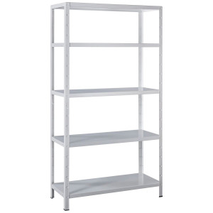 SCHULTE Regalwelt Stellingkast Montagesysteem basiskast Metaal wit, 2000x1000x350 mm, 5 planken