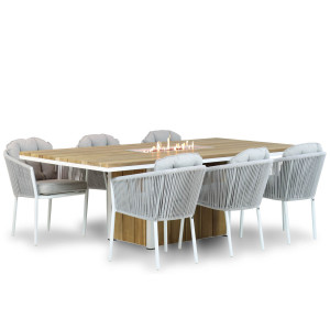 Santika Novita/Seaside 220 cm dining tuinset 7-delig