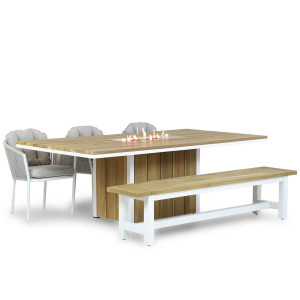 Santika Novita/Los Angeles/Seaside 220 cm dining tuinset 5-delig