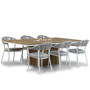 Santika Vivian/Seaside 220 cm dining tuinset 7-delig