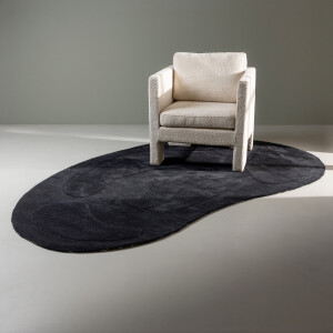 Nohr Organisch Vloerkleed 'Selicia' Wol, 175 x 290cm, kleur Zwart