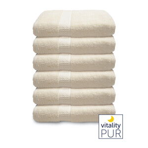 Set van 6 handdoeken Zand | Vitality Pur