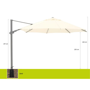 Shadowline Austin zweefparasol ø 350cm - Laagste prijsgarantie!