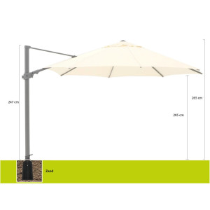 Shadowline Austin zweefparasol ø 350cm - Laagste prijsgarantie!