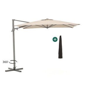Shadowline Francisco zweefparasol 300x300cm - Laagste prijsgarantie!
