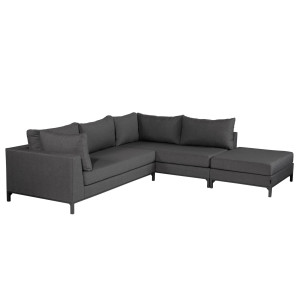 WOOOD Loungeset 'Sicilië' Rechts, kleur Donkergrijs
