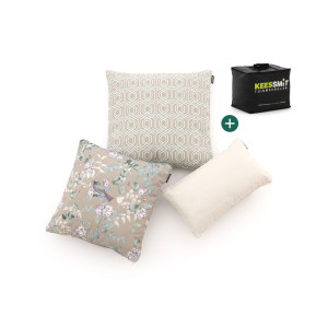 Sierkussen set Soft Floral Light Naturel - Laagste prijsgarantie!