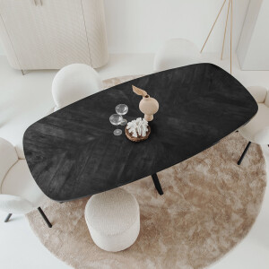 Tower Living Eettafel 'Silvi' Deens ovaal, Mangohout, 240 x 110cm