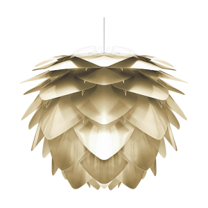 Silvia Medium hanglamp brushed brass - met koordset wit - Ø 50 cm