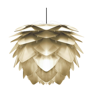 Silvia Medium hanglamp brushed brass - met koordset zwart - Ø 50 cm