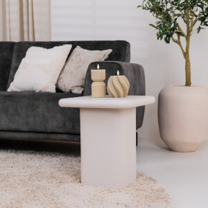 By-Boo Bijzettafel 'Siminto' 40 x 40cm, kleur Beige