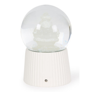 Sirius Santa sneeuwbol met LED verlichting 14,5 cm