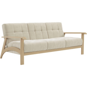 sit&more 3-zitsbank Billund Armleuningen van natuurlijk beukenhout, verschillende bekledingen en kleuren