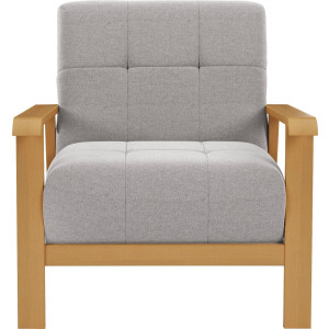 sit&more Fauteuil Billund Armleuningen van eikenkleurig beukenhout, verschillende bekledingen en kleuren