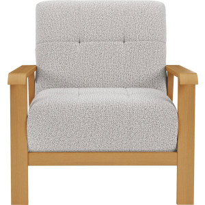 sit&more Fauteuil Billund Armleuningen van eikenkleurig beukenhout, verschillende bekledingen en kleuren