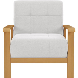 sit&more Fauteuil Billund Armleuningen van eikenkleurig beukenhout, verschillende bekledingen en kleuren