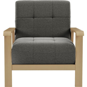 sit&more Fauteuil Billund Armleuningen van natuurlijk beukenhout, verschillende bekledingen en kleuren