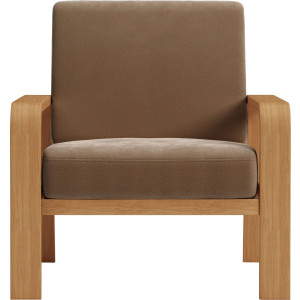 sit&more Fauteuil Kolding Armleuningen van eikenkleurig beukenhout, verschillende bekledingen en kleuren