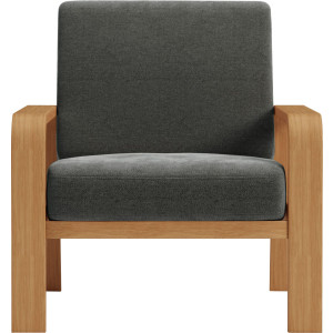 sit&more Fauteuil Kolding Armleuningen van eikenkleurig beukenhout, verschillende bekledingen en kleuren