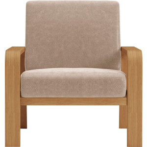 sit&more Fauteuil Kolding Armleuningen van eikenkleurig beukenhout, verschillende bekledingen en kleuren