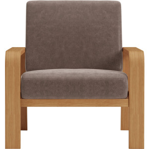 sit&more Fauteuil Kolding Armleuningen van eikenkleurig beukenhout, verschillende bekledingen en kleuren