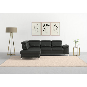 sit&more Hoekbank Cabrio L-vorm, met zitdiepteverstelling, arm- en hoofdsteunverstelling