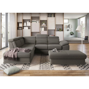 sit&more Hoekbank Cabrio L-vorm, met zitdiepteverstelling, arm- en hoofdsteunverstelling